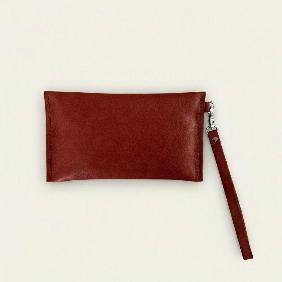 PORTA Salmon Leather Clutch