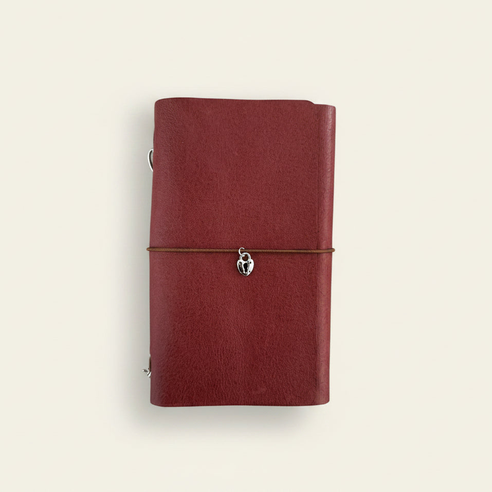 PORTA Salmon Leather Trifold Journal (Small)