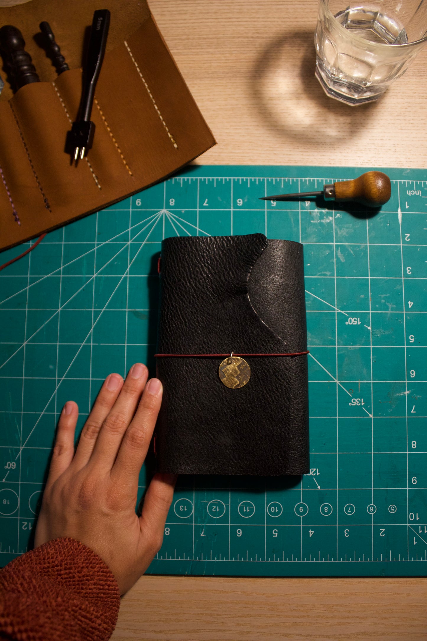 PORTA Trifold Black Leather Journal
