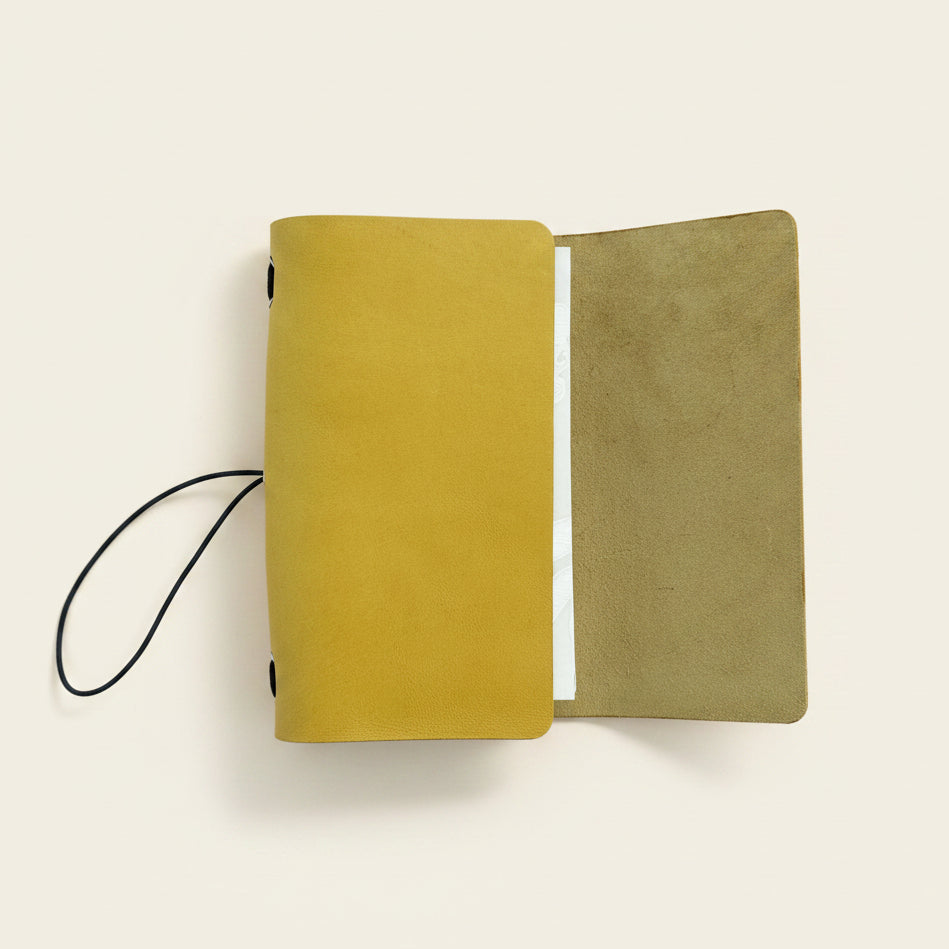 PORTA Yellow Trifold Leather Journal (Small)
