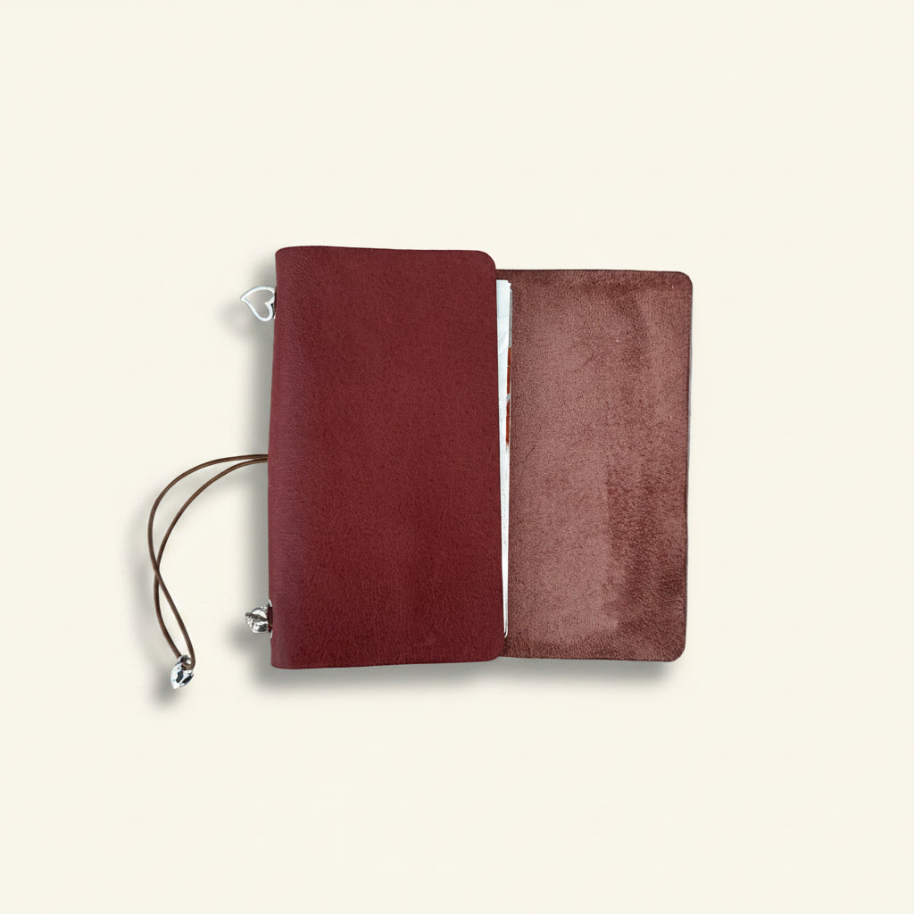 PORTA Salmon Leather Trifold Journal (Small)