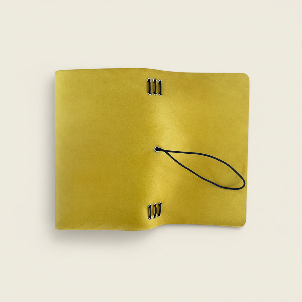 PORTA Yellow Trifold Leather Journal (Small)