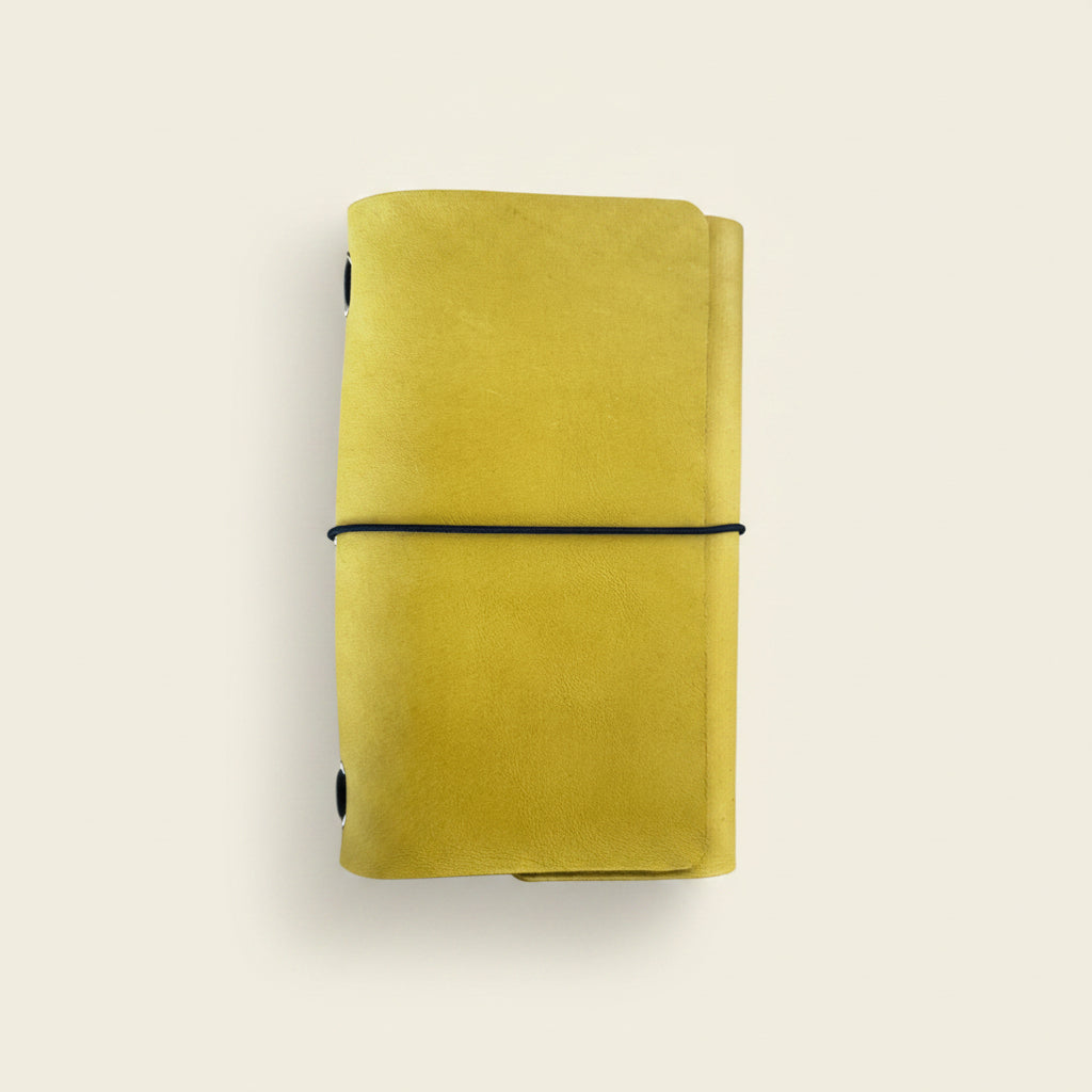 PORTA Yellow Trifold Leather Journal (Small)